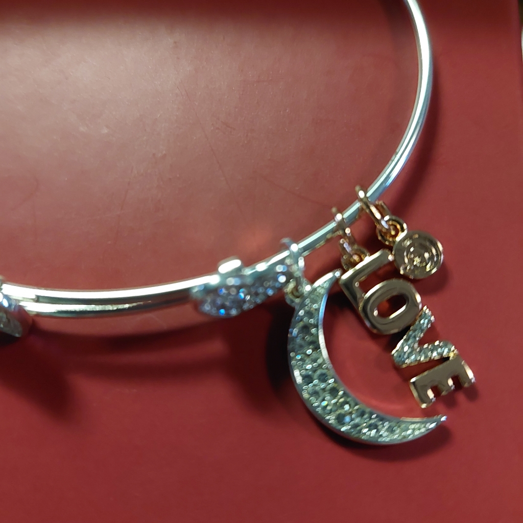 To The Moon & Back! Bracelet, With Hearts & Charms